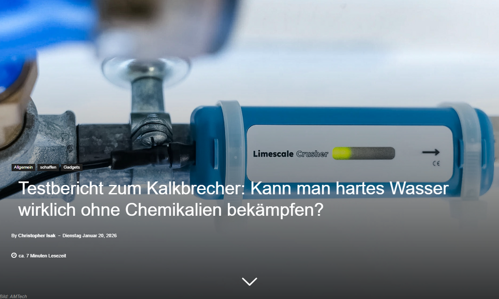 Kalk im Leitungswasser effektiv reduzieren – mit dem Kalkbrecher